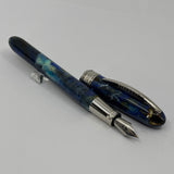 Visconti (First Generation) Van Gogh Blue Ocean Swirl Midi Fountain Pen- Medium Stainless Steel Nib