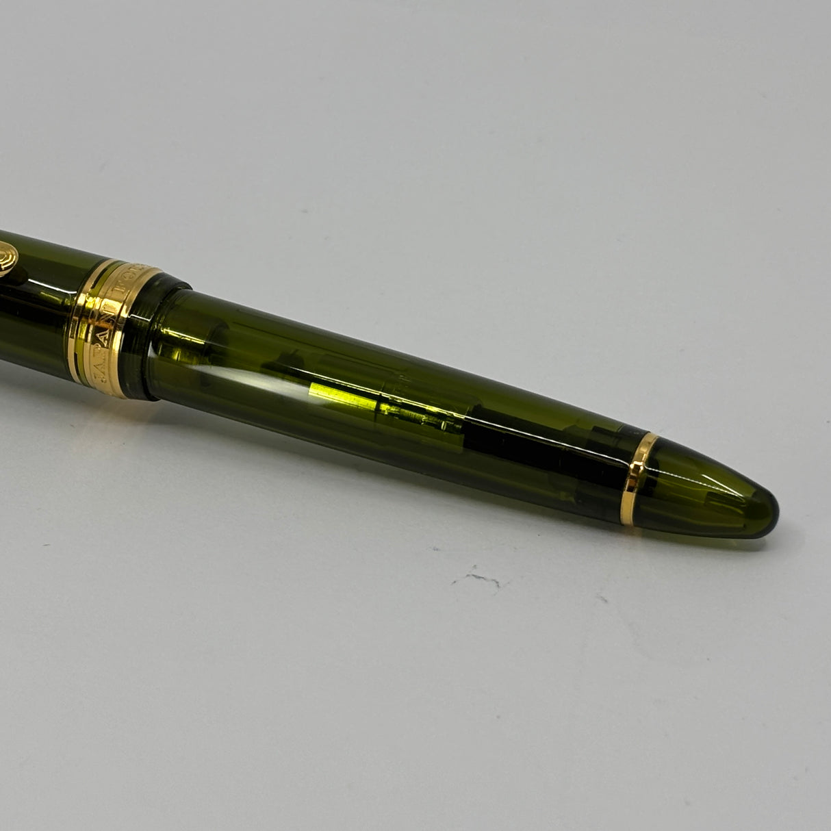 Sailor 1911 Large Kagero Green Transparent Fountain Pen  - Broad 21kt Gold Nib