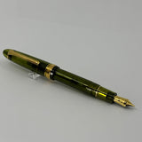 Sailor 1911 Large Kagero Green Transparent Fountain Pen  - Broad 21kt Gold Nib