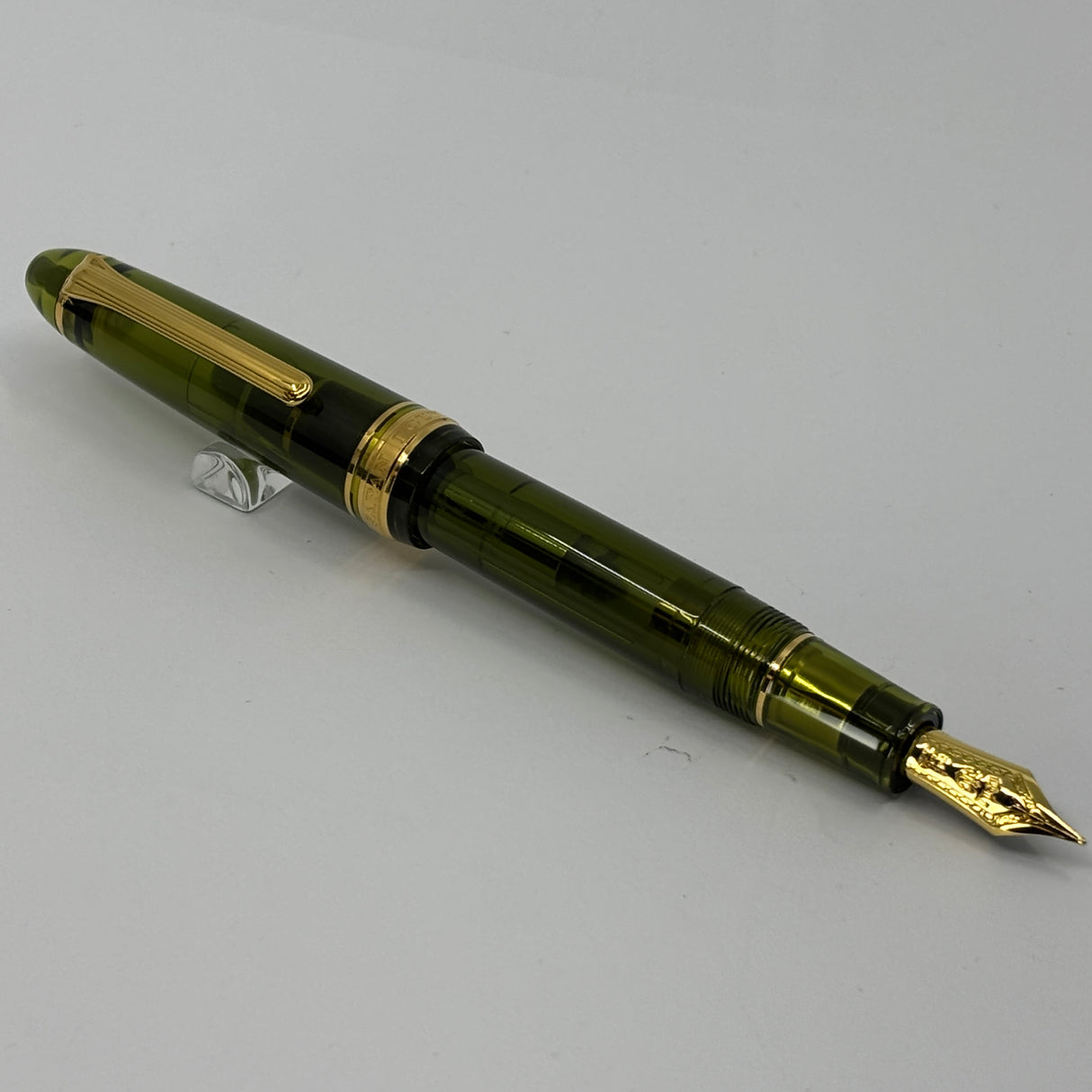 Sailor 1911 Large Kagero Green Transparent Fountain Pen  - Broad 21kt Gold Nib