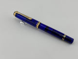 Pelikan M600 Marine Blue Transparent Fountain Pen - Broad 14kt Gold Nib