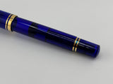 Pelikan M600 Marine Blue Transparent Fountain Pen - Broad 14kt Gold Nib