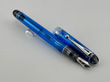 Pilot Custom 74 Blue Transparent Demonstrator Fountain Pen - Fine 14kt Gold Nib