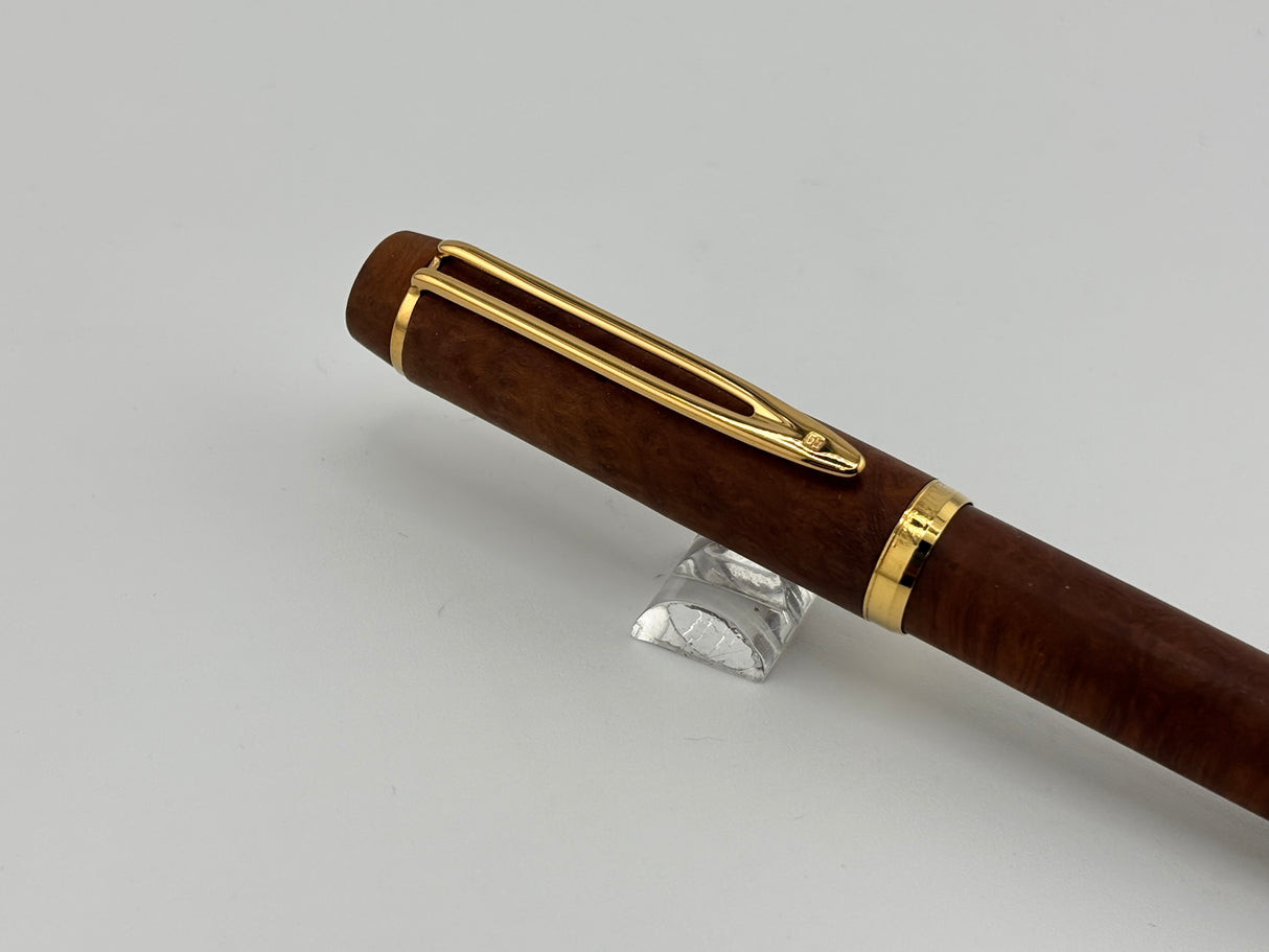 Waterman Le Man 100 Briarwood Fontainbleu Fountain Pen - Medium 18kt Gold Nib