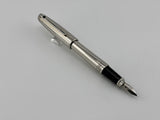 ST Dupont Orpheo Full Size Palladium Plated Fountain Pen - Medium 18kt Gold Nib
