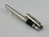 ST Dupont Orpheo Full Size Palladium Plated Fountain Pen - Medium 18kt Gold Nib