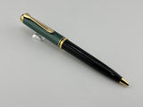 Pelikan K800 Ballpoint Pen - Black Barrel/Green Striped Cap
