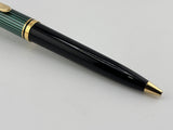 Pelikan K800 Ballpoint Pen - Black Barrel/Green Striped Cap