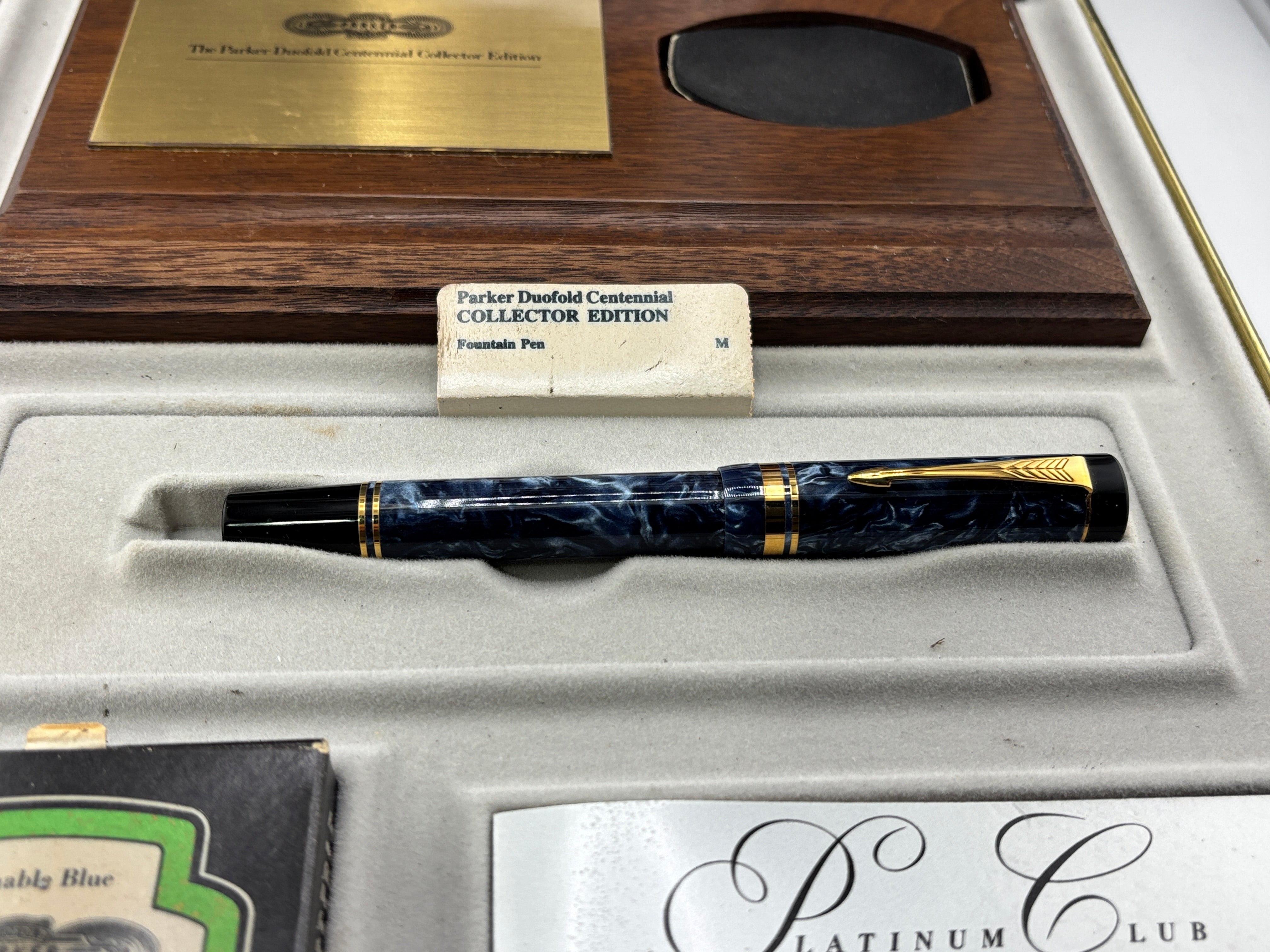 Parker Duofold Blue Marble 1888-1988 Centennial Collector Edition