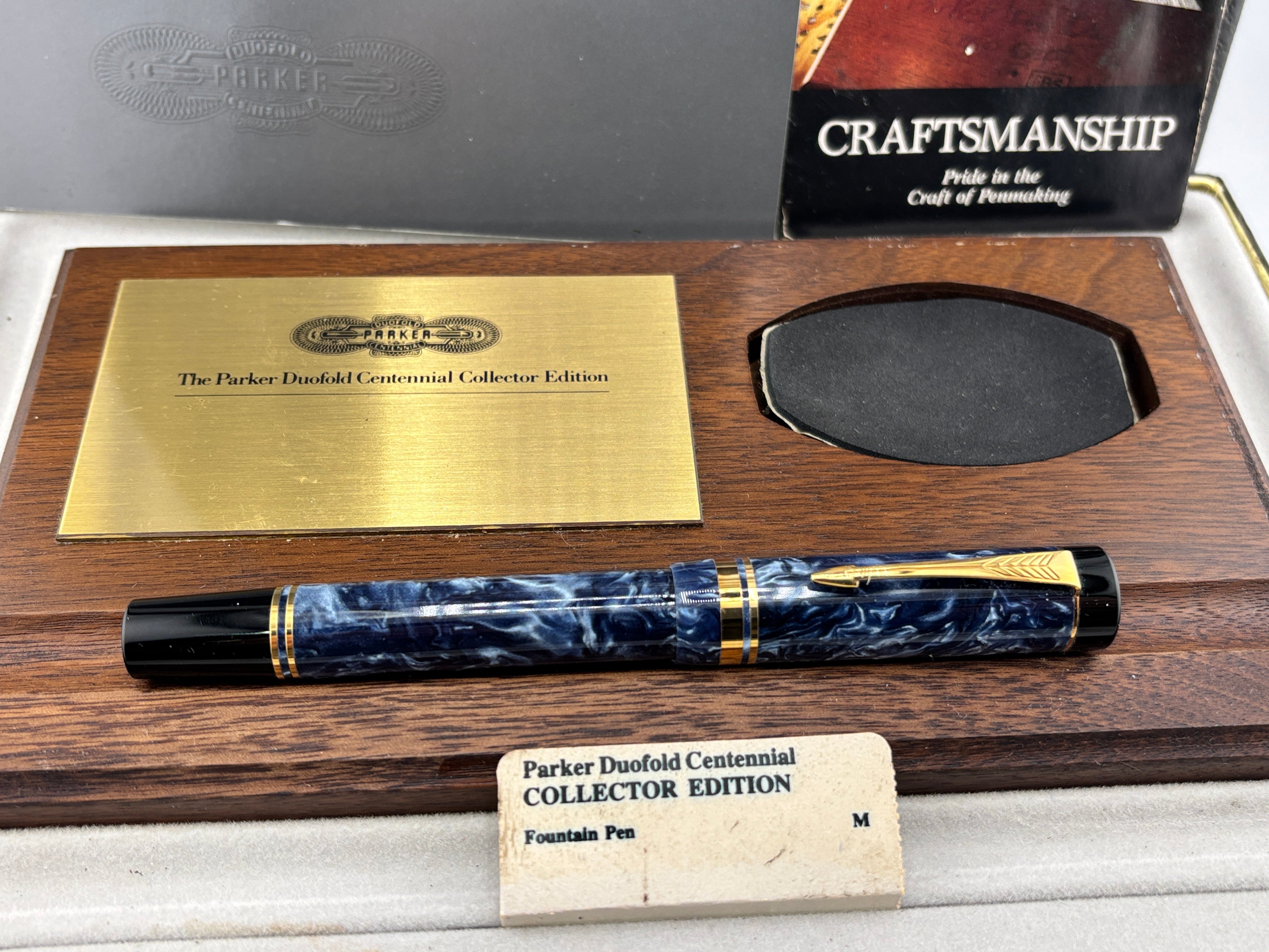 Parker Duofold Blue Marble 1888-1988 Centennial Collector Edition