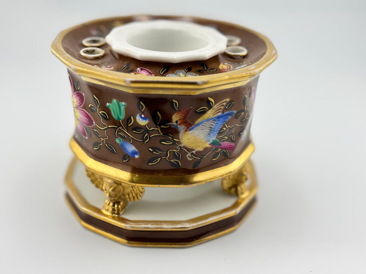 Inkwell Vintage circa 1880 excellent condition -  Hand painted