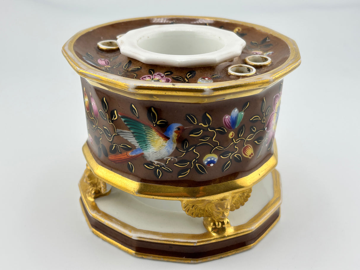 Inkwell Vintage circa 1880 excellent condition -  Hand painted