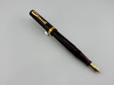 Visconti Manhattan Ruby Red Layered Celluloid Fountain Pen - Medium 18kt Gold Nib