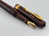 Visconti Manhattan Ruby Red Layered Celluloid Fountain Pen - Medium 18kt Gold Nib