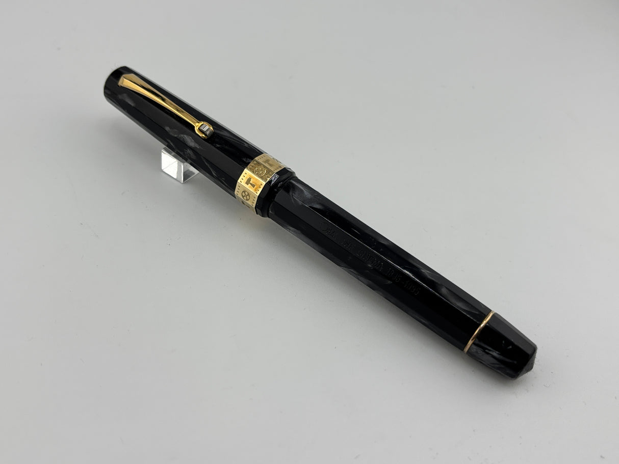OMAS Cinema Limited Edition Grigio Perla Celluloid Fountain Pen - Medium 18kt Gold Nib