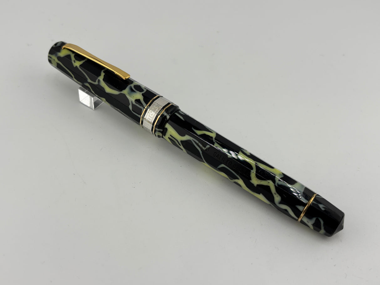 Omas Galileo Galilei Special Edition Pearl & Black Wild Celluloid Rollerball