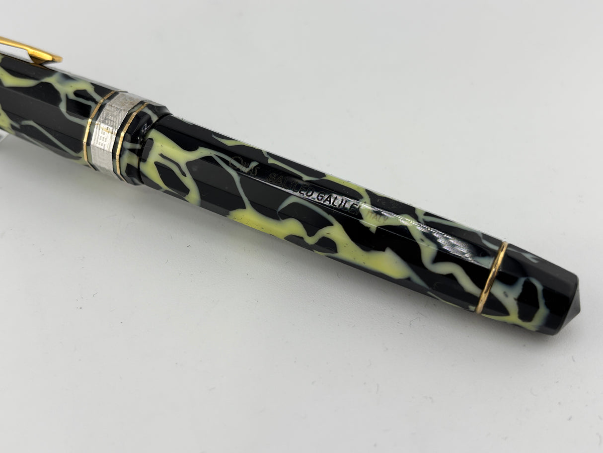 Omas Galileo Galilei Special Edition Pearl & Black Wild Celluloid Rollerball