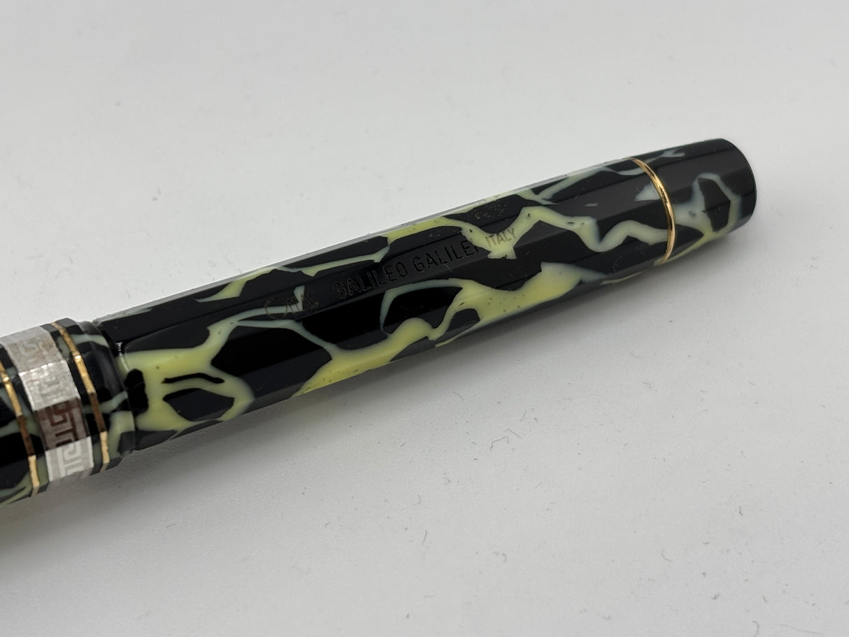 Omas Galileo Galilei Special Edition Pearl & Black Wild Celluloid Rollerball