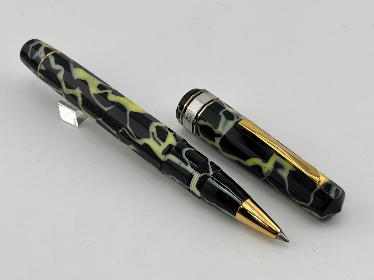 Omas Galileo Galilei Special Edition Pearl & Black Wild Celluloid Rollerball
