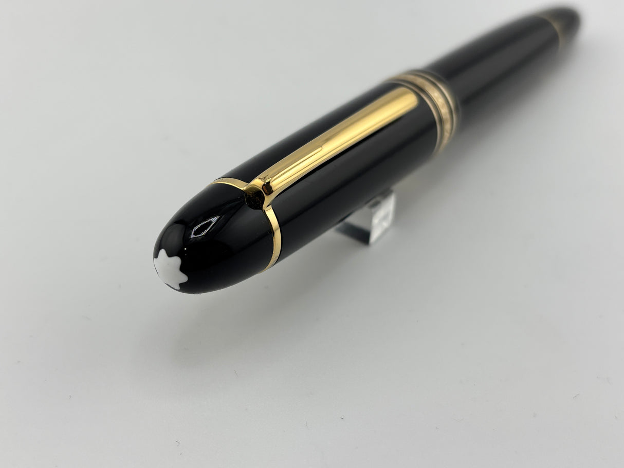 Montblanc Meisterstuck #149 (Largest) Black Resin Fountain Pen - Ultra-Flexible Medium 14C Gold Nib from Factory !!