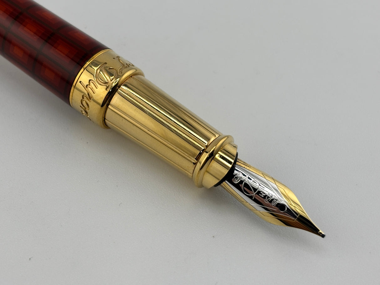 S.T. DuPont Olympio Vertigo  Laque de Chine Fountain Pen - Medium 18kt Gold Nib