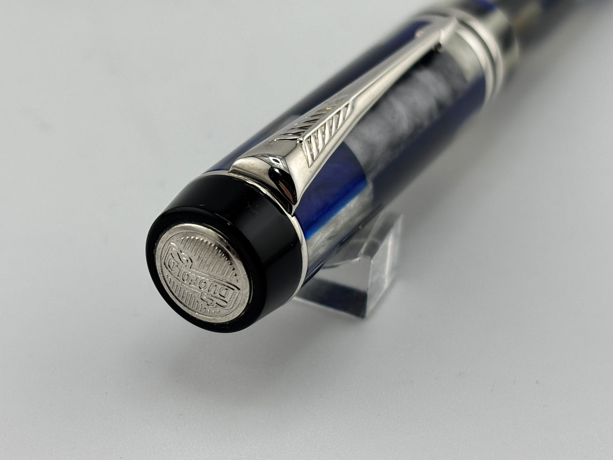 Parker Duofold Special Edition International Mosaic Blue Fountain Pen - Medium 18kt Gold Nib