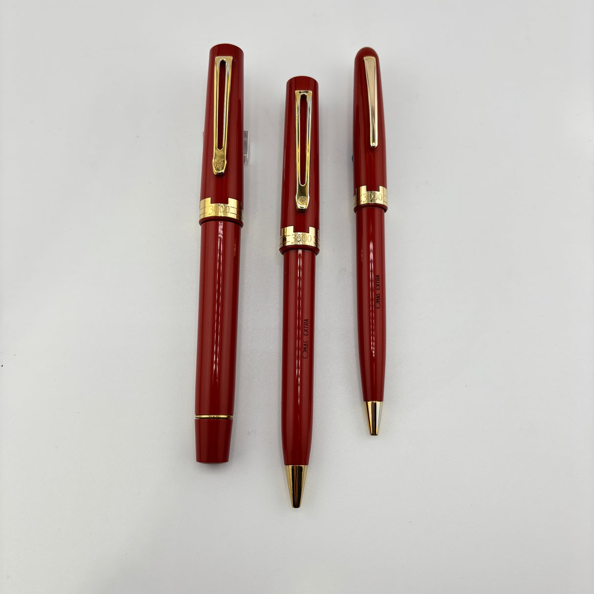Omas Jerusalem 3000 terraccota set of 3 pens - 2 ball pens and 1 roller ball