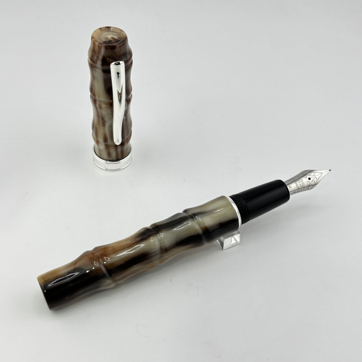 Ranga Pen India Horn Bamboo Silver trim - Fountain Pen