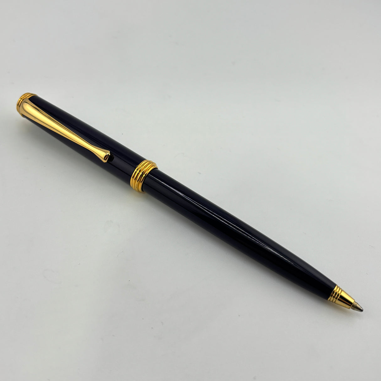 Reden's Paris Black Lacquer - Fountain Pen AND Ball Pen Blue Navy