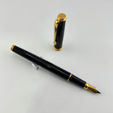 Reden's Paris Black Lacquer - Fountain Pen AND Ball Pen Blue Navy