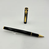 Vintage Diplomat Attache Black Gold Trim - Roller Ball