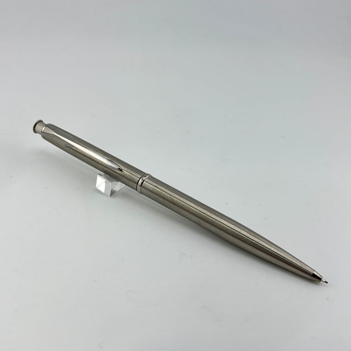 Parker Jotter stainless brushed chrome set ball pen and pencil
