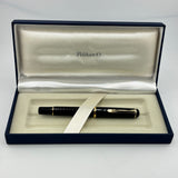 Pelikan M200 Black  Steel nib rare double broad Italic - Fountain Pen