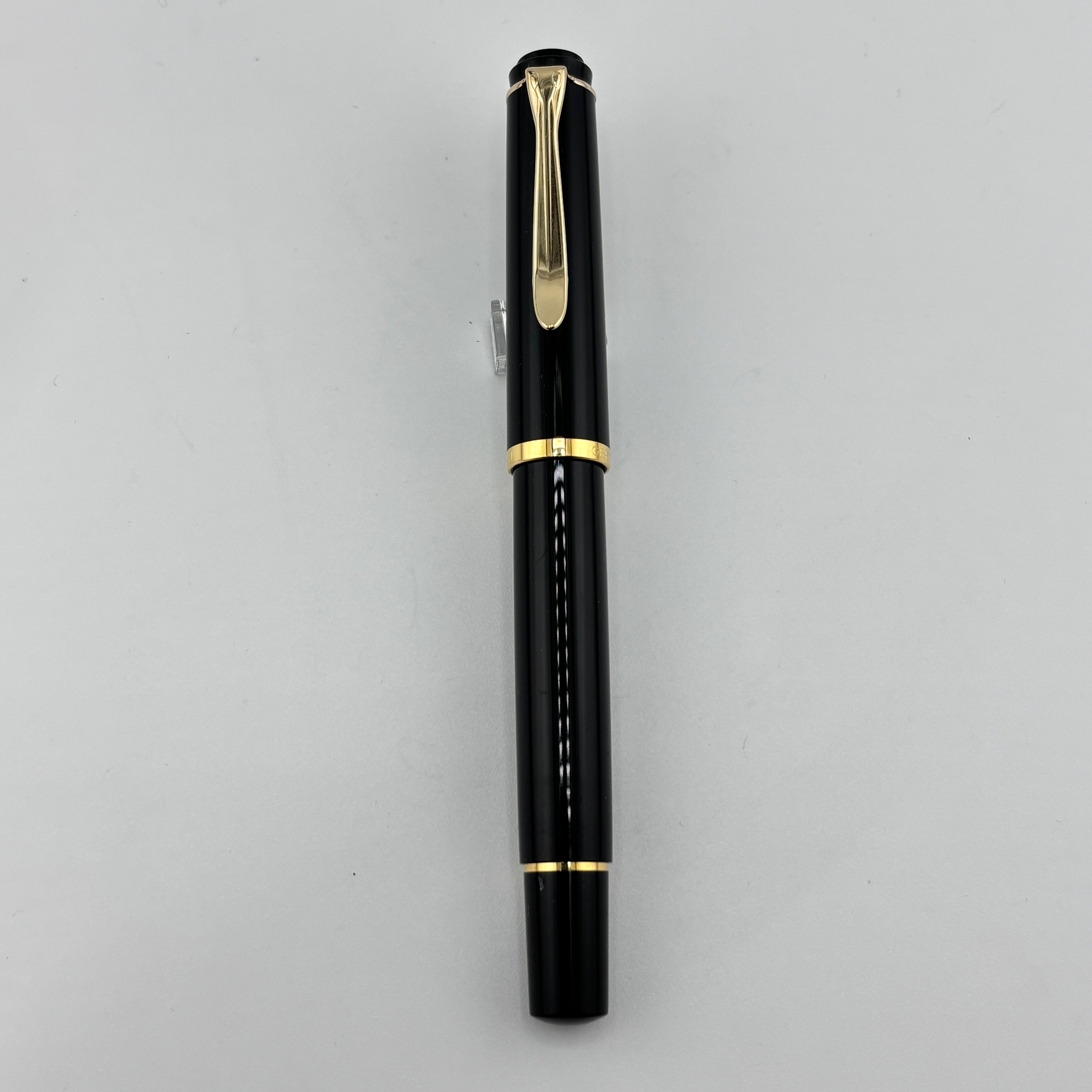 Pelikan M200 Black Steel nib rare double broad Italic - Fountain