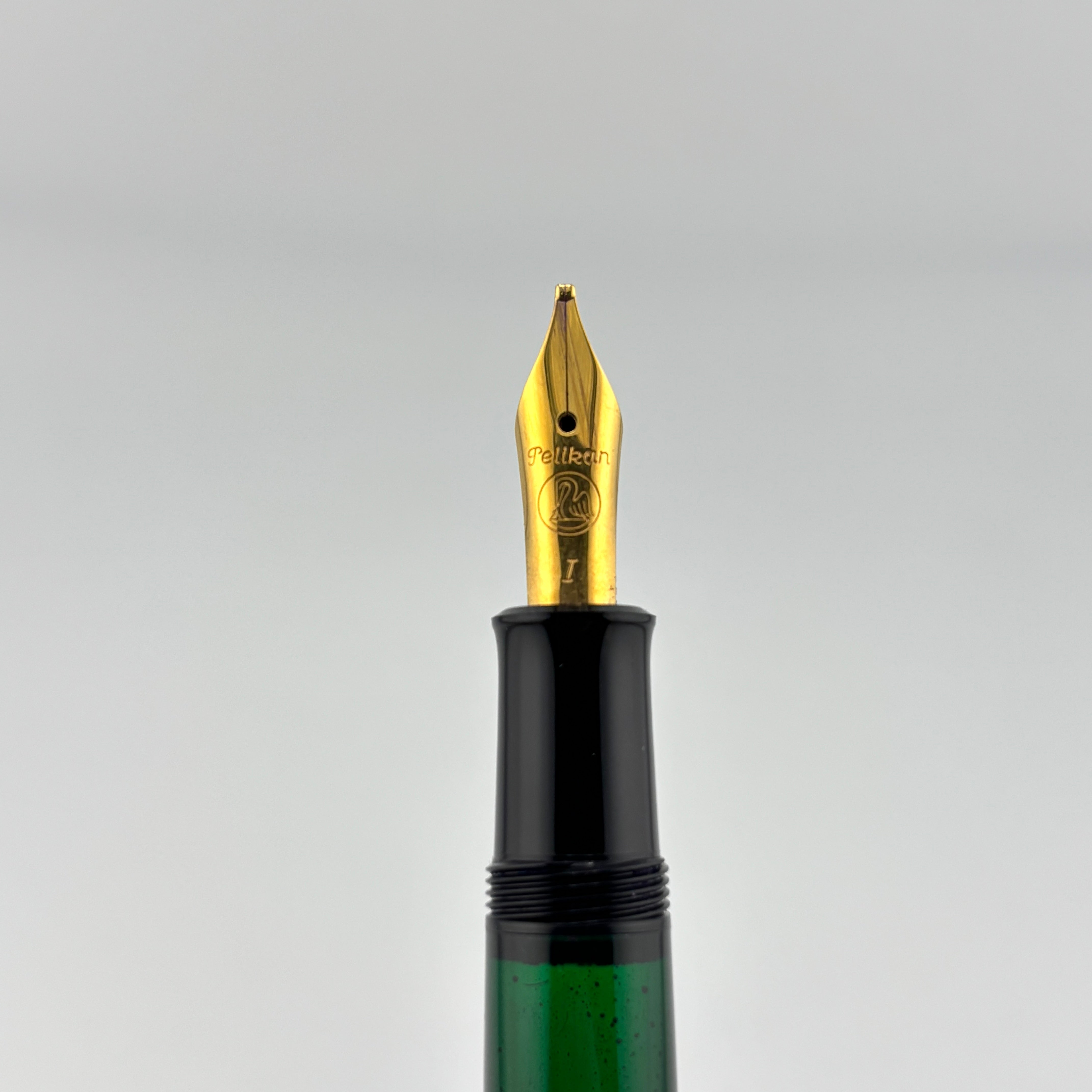 Pelikan M200 Black Steel nib rare double broad Italic - Fountain