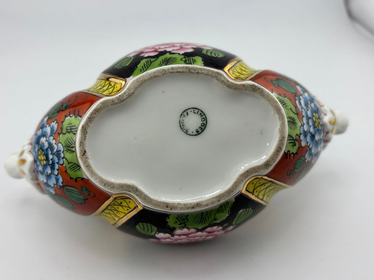 Inkwell Vintage circa 1935 excellent condition - Hand painted Limoges Made in France