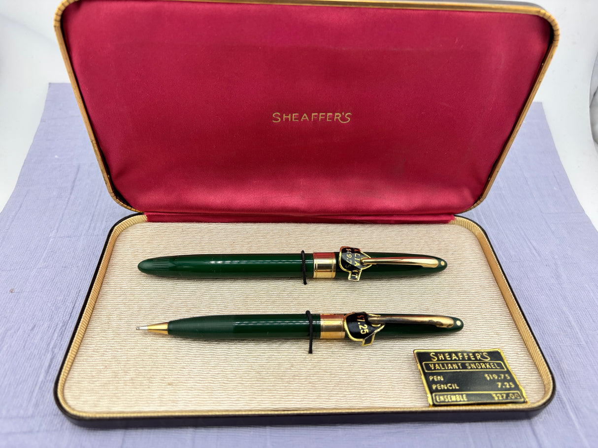 Sheaffer Snorkel set Brown  - New old stock and boxed