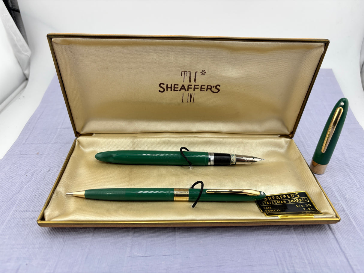 Sheaffer Snorkel set Grey  - New old stock and boxed