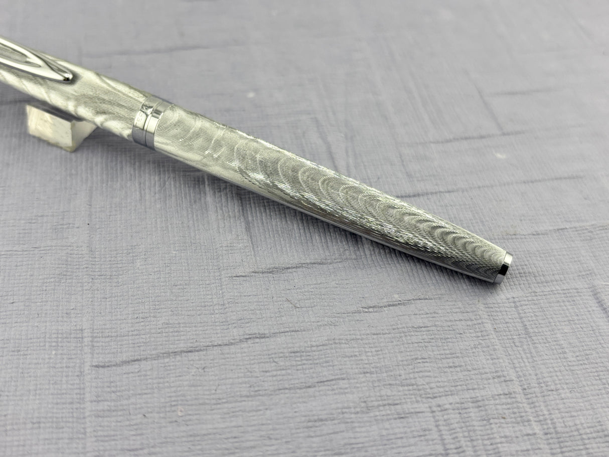 Waterman CF Silver Plaque Moire Fountain Pen
