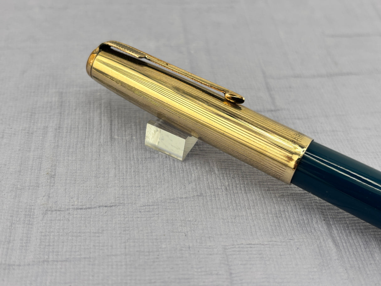Parker 51 Navy Blue Rolled gold Cap Aerometric
