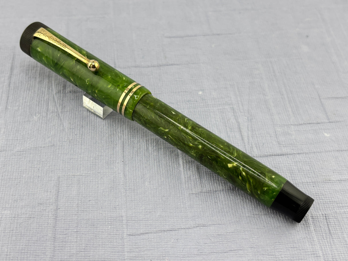 Parker Duofold Senior Flat top Green Jade  Fountain Pen
