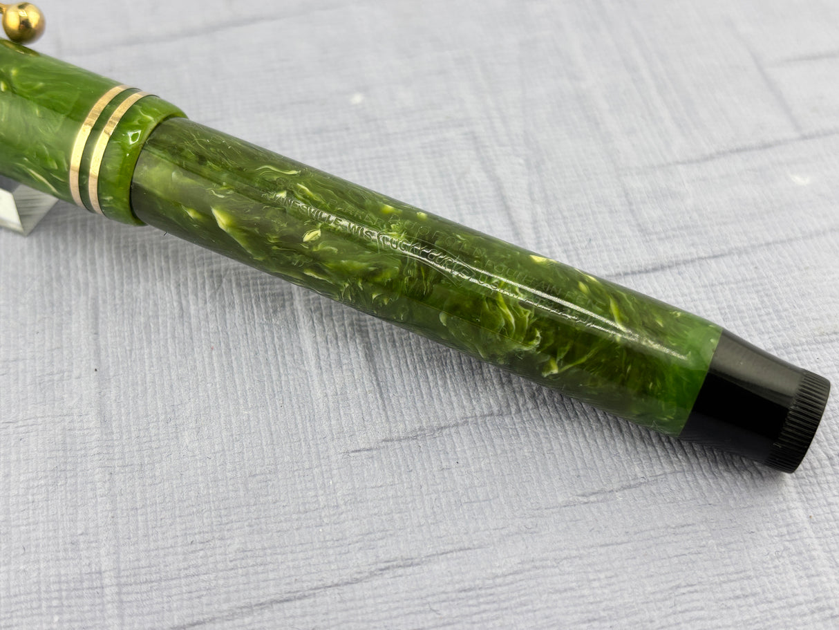 Parker Duofold Senior Flat top Green Jade  Fountain Pen