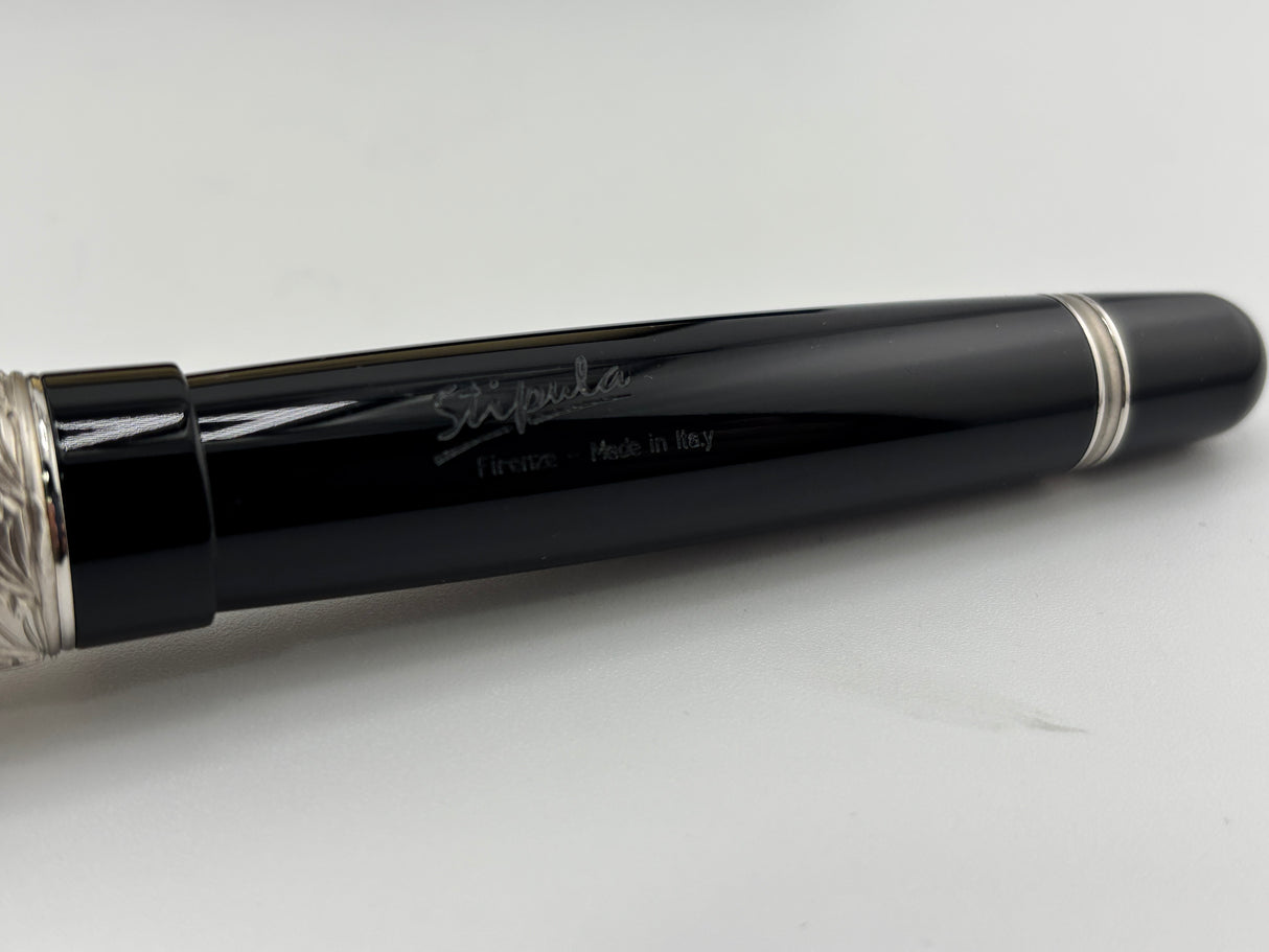 Stipula Firenze Etruria Black Silver trim - Fountain Pen
