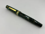 Wahl-Eversharp Oversize Doric Green Kashmir  Fountain Pen - Large #8 Semi-Flex Medium 14kt Gold Nib