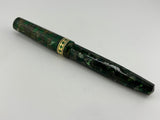 Wahl-Eversharp Oversize Doric Green Kashmir  Fountain Pen - Large #8 Semi-Flex Medium 14kt Gold Nib