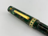 Wahl-Eversharp Oversize Doric Green Kashmir  Fountain Pen - Large #8 Semi-Flex Medium 14kt Gold Nib