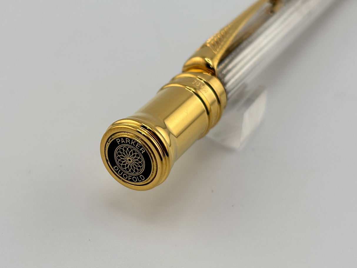 Parker Sterling Silver Duofold Ballpoint Pen (Circa 1995)
