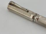 Montegrappa  War of the Roses York Special Edition Faceted .925 Sterling Silver  Fountain Pen - Fine 18kt Gold Nib