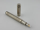 Montegrappa  War of the Roses York Special Edition Faceted .925 Sterling Silver  Fountain Pen - Fine 18kt Gold Nib