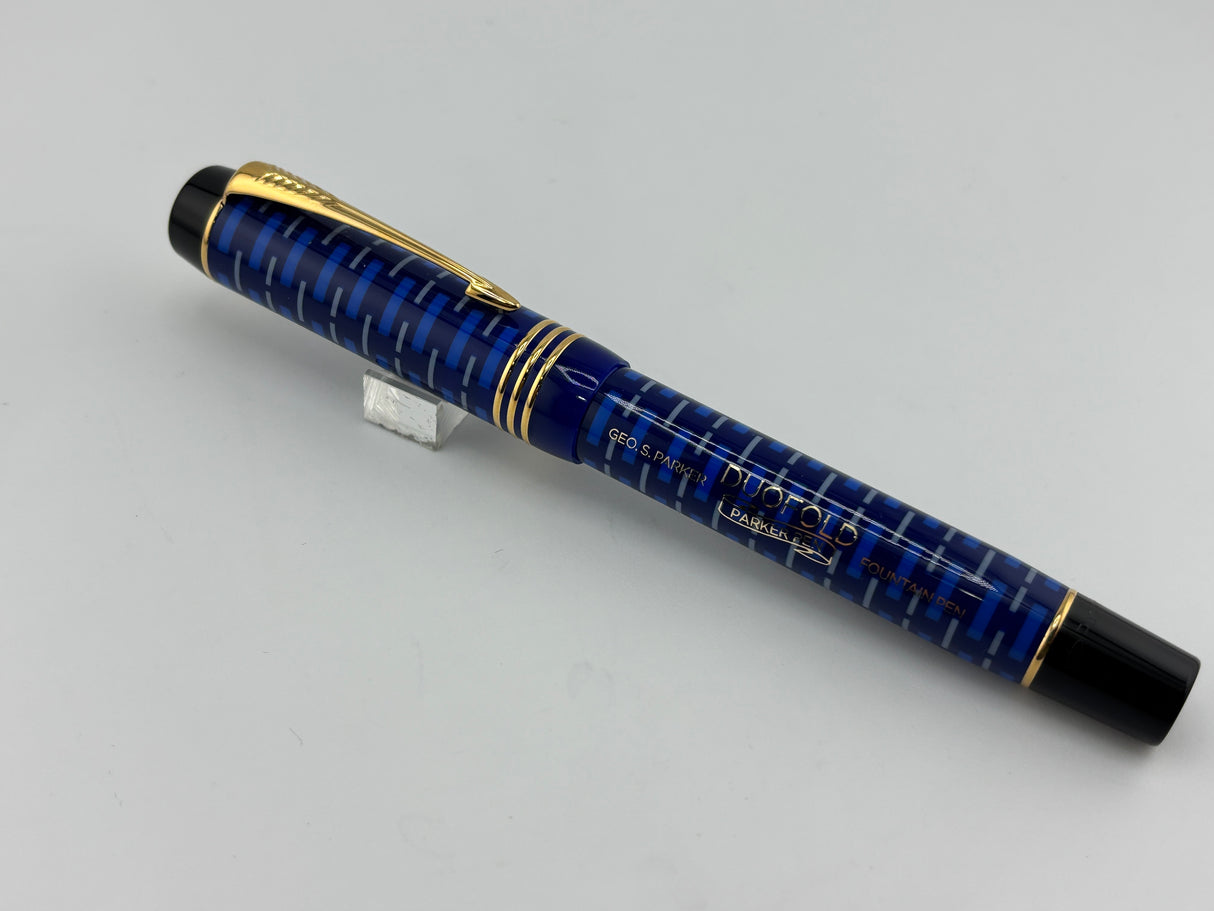 Parker Duofold 100th Anniversary Centennial Special Edition Blue - Medium 18kt Gold Nib